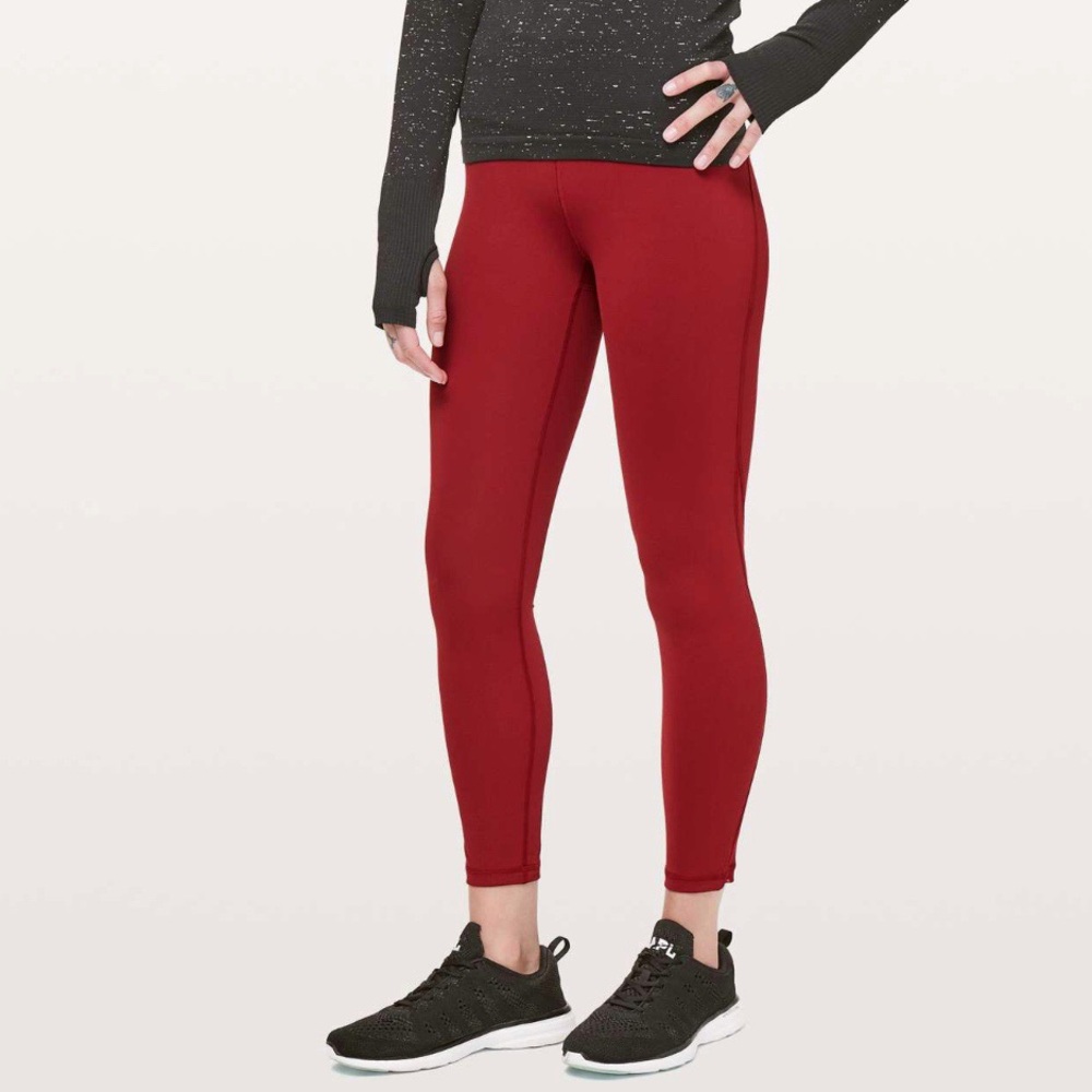 Lululemon | Train Times 7/8 Pant *25"‎ Dark Sport Red Size 6